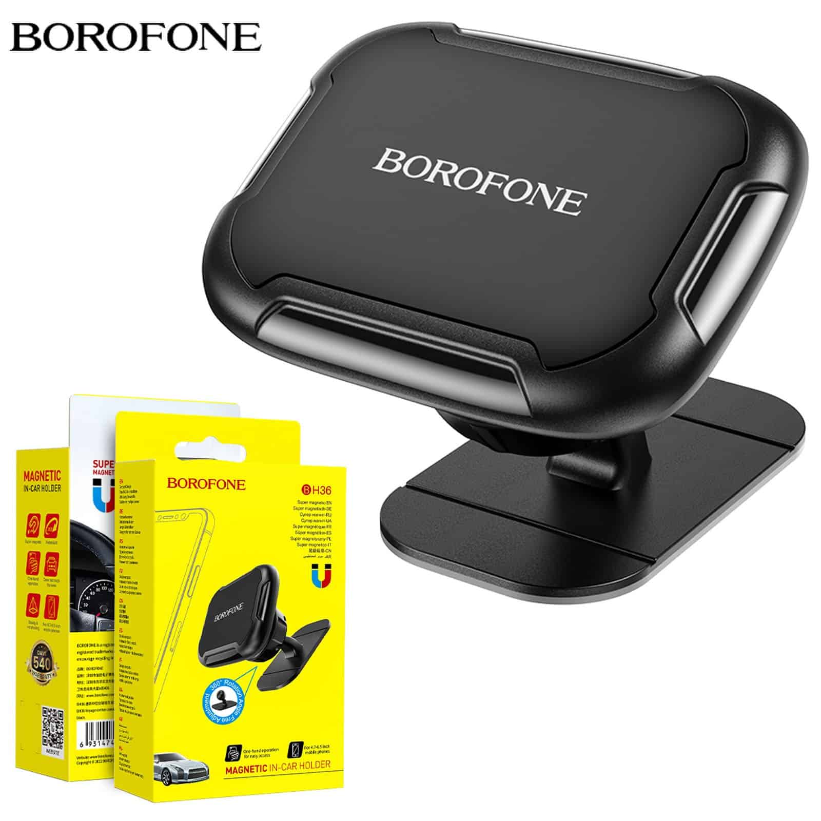 Borofone BH36 Voyage Center Console Magnetic Car Mount Mobile Phone Holder (Black) Borofone BH36 Voyage Center Console Magnetic Car Mount Mobile Phone Holder (Black)